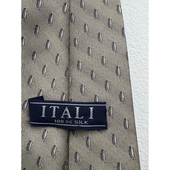 Itali Silk Necktie Patterned Design Business Casual Career - Picture 3 of 4